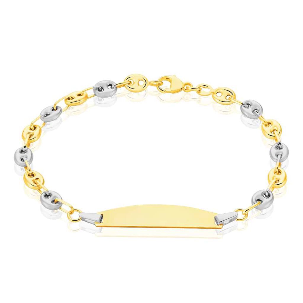 Bracciale Con Targhetta Religious Gold Oro Bicolore - Bracciali Bambino | Stroili
