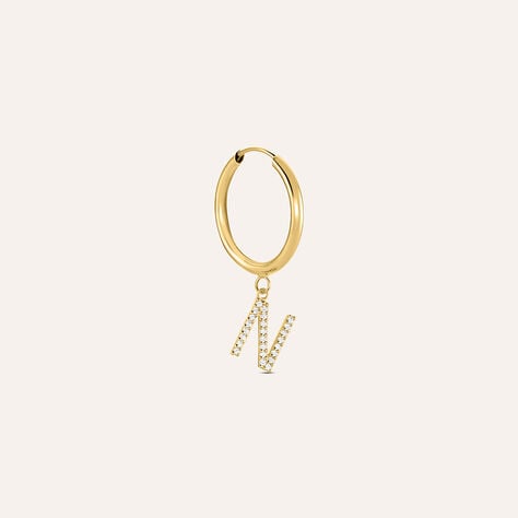 Mono Orecchino A Cerchio Toujours Oro Giallo Cubic Zirconia - Mono Orecchino Donna | Stroili