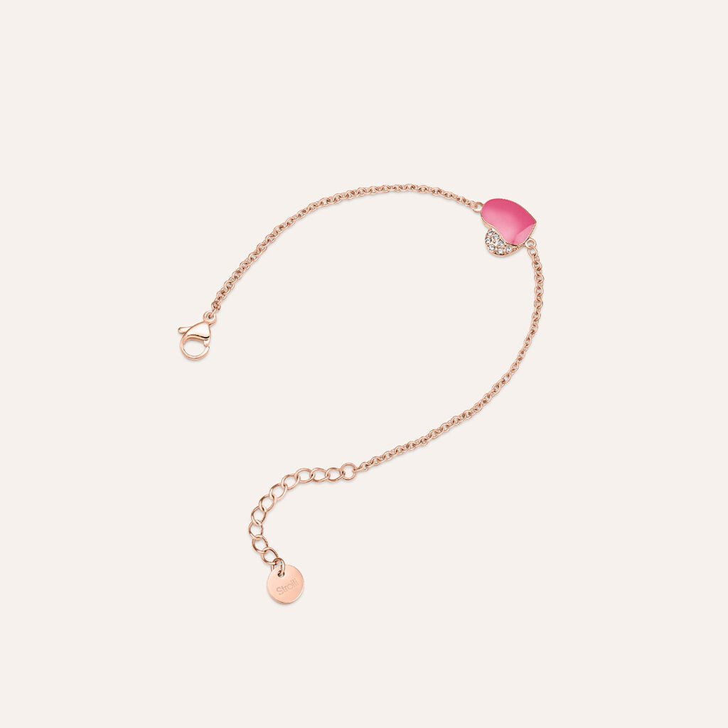 Bracciale Lady Sweet Acciaio Rosa Cristallo - Bracciali con Incisione Donna | Stroili