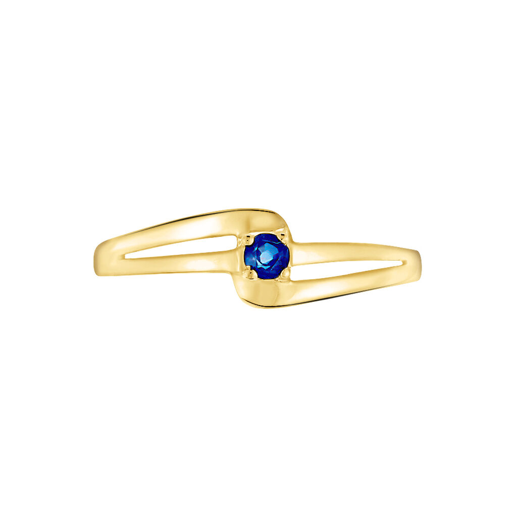 Anello Solitario Charlotte Oro Giallo Zaffiro