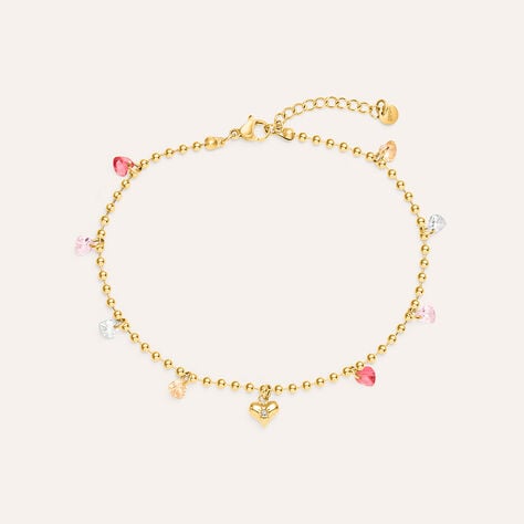 Cavigliera Radiance Acciaio Dorato Cristallo - Cavigliere Donna | Stroili