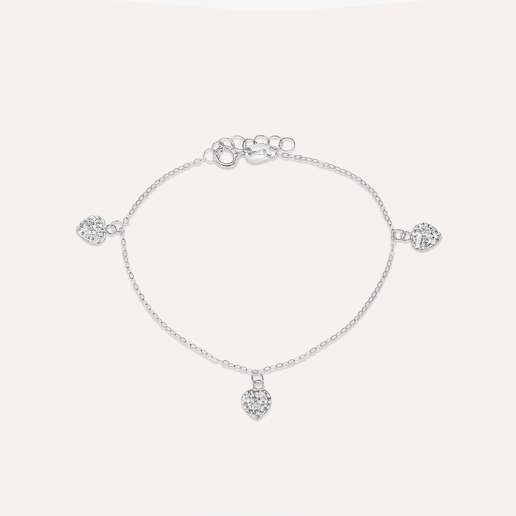 Bracciale Christelle Oro Bianco Cristallo