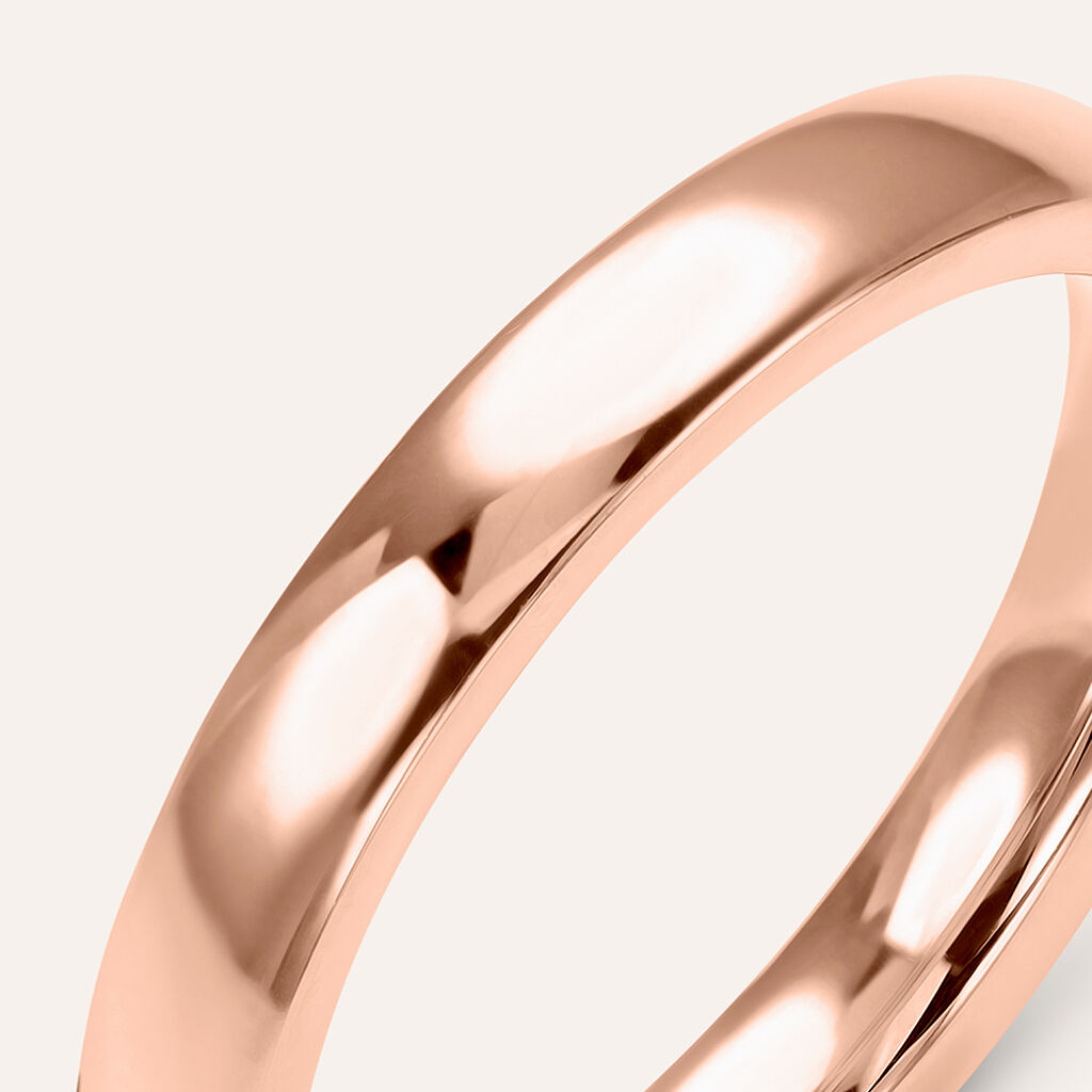 Fede Comoda Leggera Squadrata 3 mm Oro Rosa