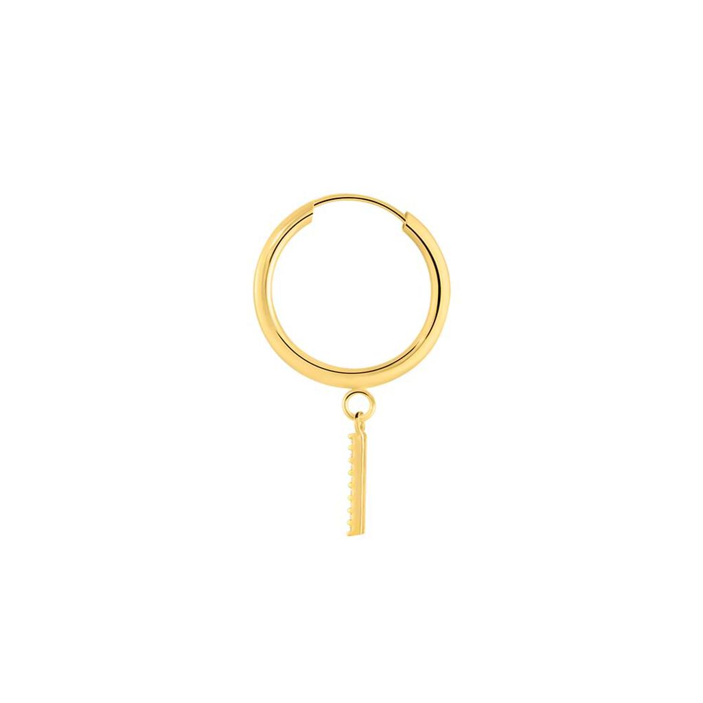Mono Orecchino A Cerchio Toujours Oro Giallo Cubic Zirconia - Mono Orecchino Donna | Stroili