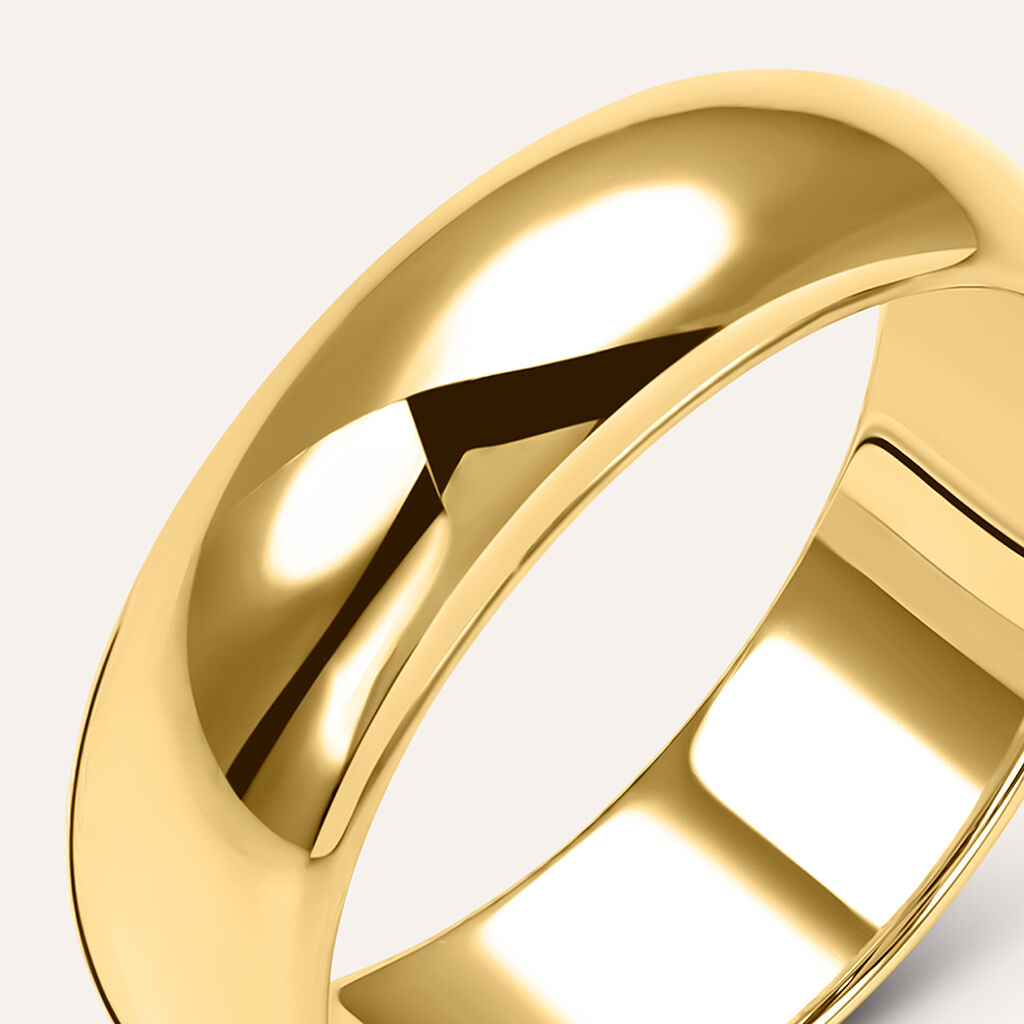 Fede Mantovana Leggera 6 mm Oro Giallo - Anelli con Incisione Unisex | Stroili