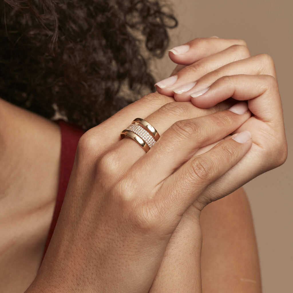 Anello Golden Dream Placcato Oro Giallo Cubic Zirconia