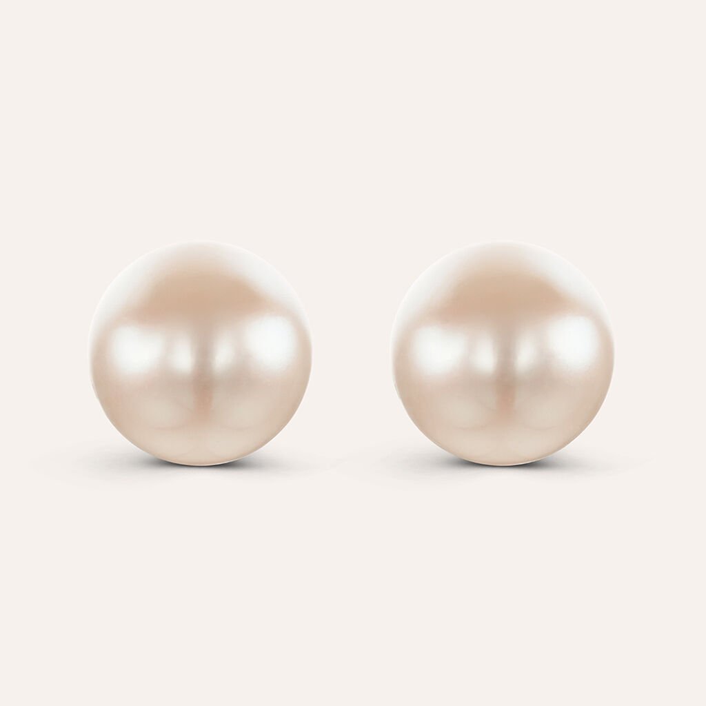 Orecchini Lobo Gabrielle Oro Bianco Perla D'Acqua Dolce - Orecchini a Lobo Donna | Stroili