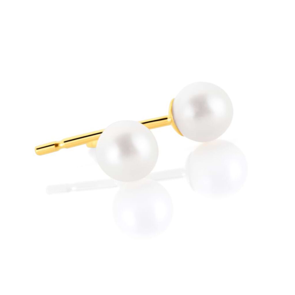 Orecchini Lobo Gabrielle Oro Giallo Perla D'Acqua Dolce