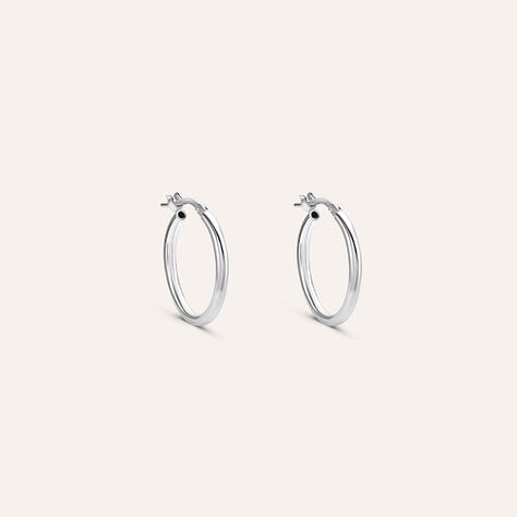 Orecchini A Cerchio Silver Collection Argento Rodiato - Orecchini a Cerchio Donna | Stroili