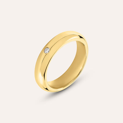 Fede Classica Leggera 5 mm Oro Rosa Diamante - Anelli con Incisione Unisex | Stroili