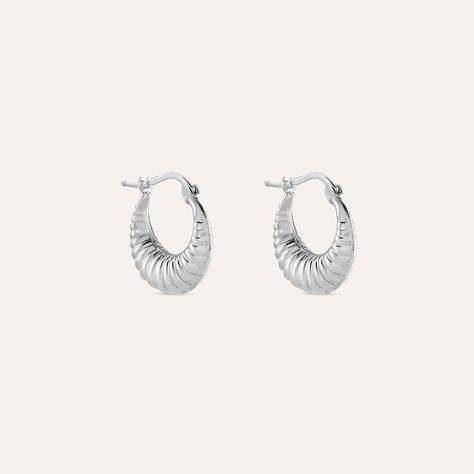 Orecchini A Cerchio Silver Collection Argento Rodiato - Orecchini a Cerchio Donna | Stroili