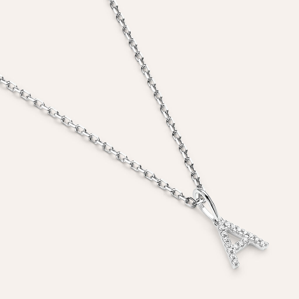 Pendente Sophia Oro Bianco Diamante - Ciondoli Donna | Stroili