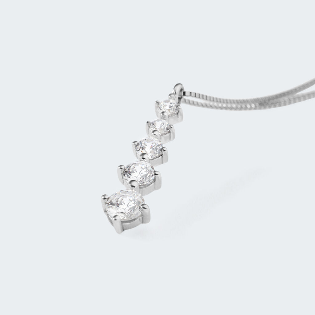 Collana Claire Oro Bianco Cubic Zirconia - Collane Donna | Stroili