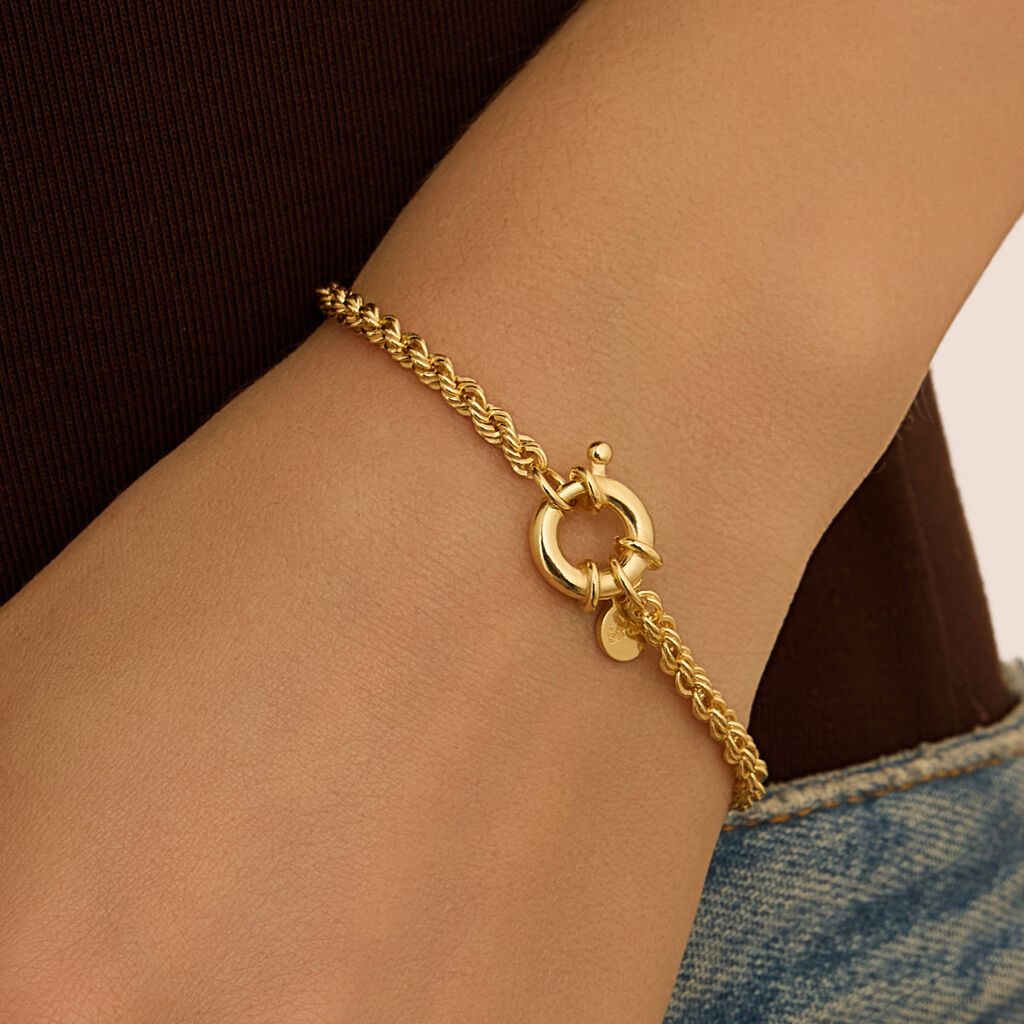 Bracciale Catena Silver Collection Argento Dorato