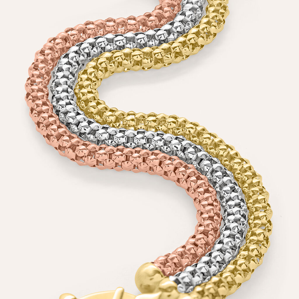 Bracciale Catena Golden Lover Oro Tricolore - Bracciali Donna | Stroili