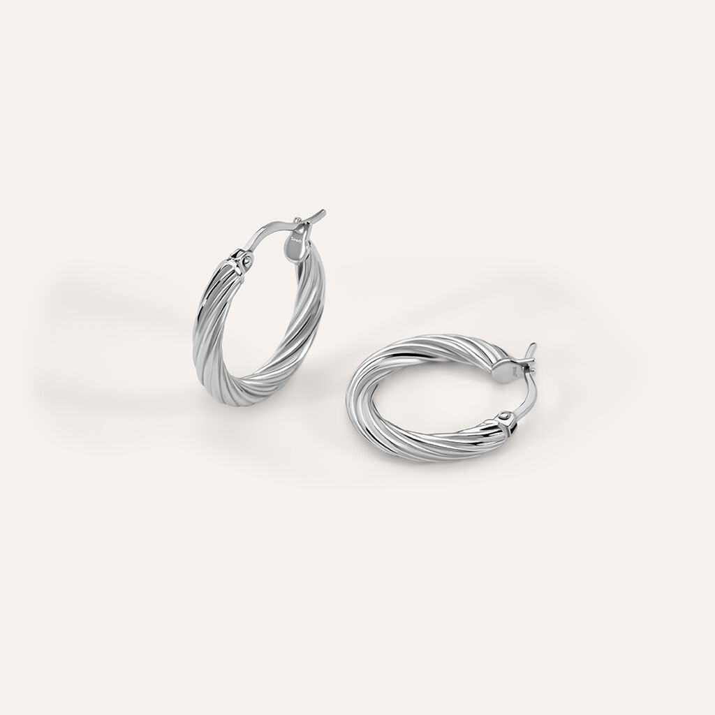 Orecchini A Cerchio Moonlight Acciaio