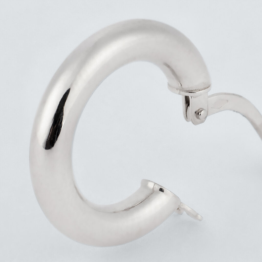 Orecchini A Cerchio Toujours Oro Bianco - Orecchini a Cerchio Donna | Stroili
