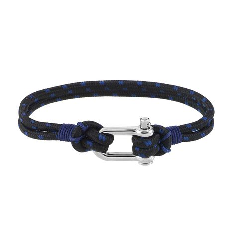 Bracciale in acciaio e corda - Bracciali Uomo | Stroili