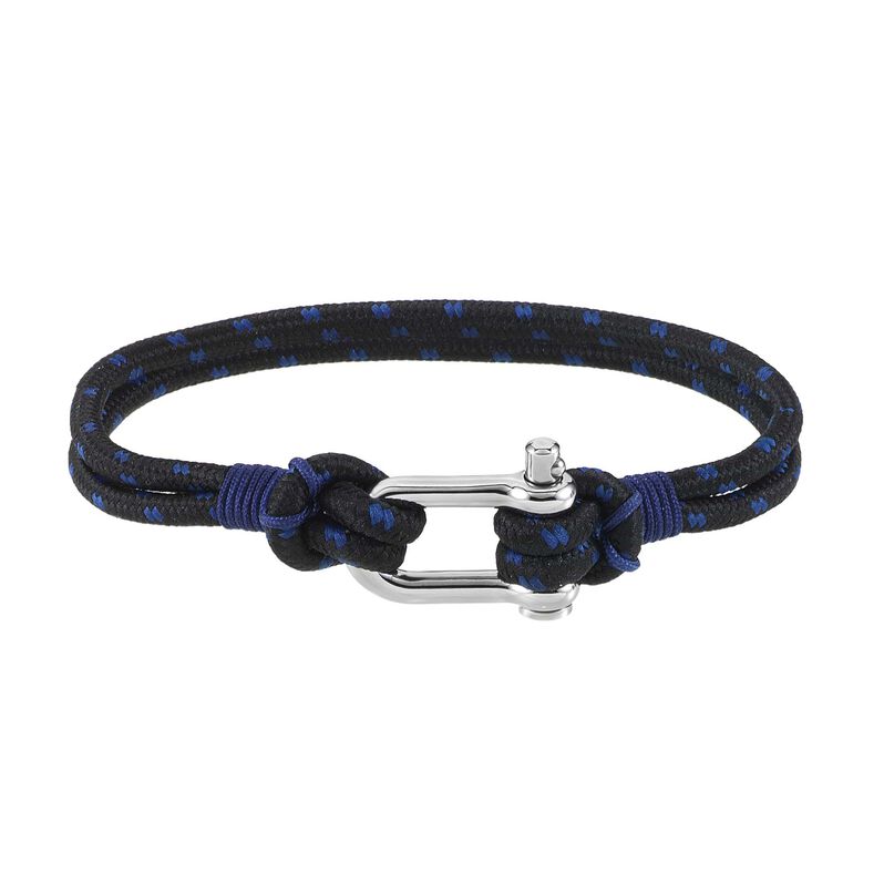 Bracciale in acciaio e corda - Bracciali Uomo | Stroili