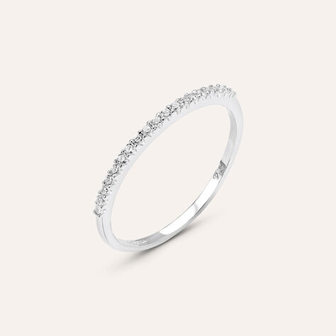 Anello Semi-eternity Silver Elegance Argento Rodiato Cubic Zirconia - Anelli con Pietre Donna | Stroili