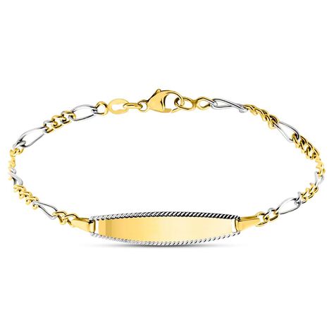 Bracciale Con Targhetta Holy Oro Bicolore - Bracciali con Incisione Bambino | Stroili