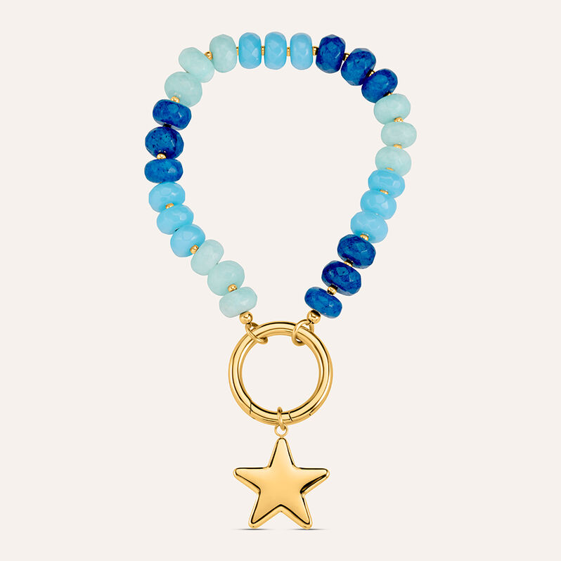 Portachiavi Radiance Acciaio Dorato Giada - Portachiavi Donna | Stroili