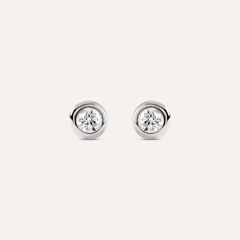 Orecchini Lobo Punto Luce Grace Oro Bianco Diamante - Orecchini a Lobo Donna | Stroili