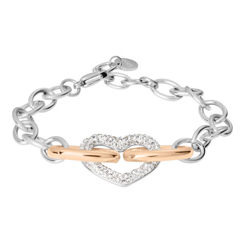 Bracciale Lady Phantasya Acciaio Bicolore Bianco / Rosa Cristallo - Bracciali Love Donna | Stroili