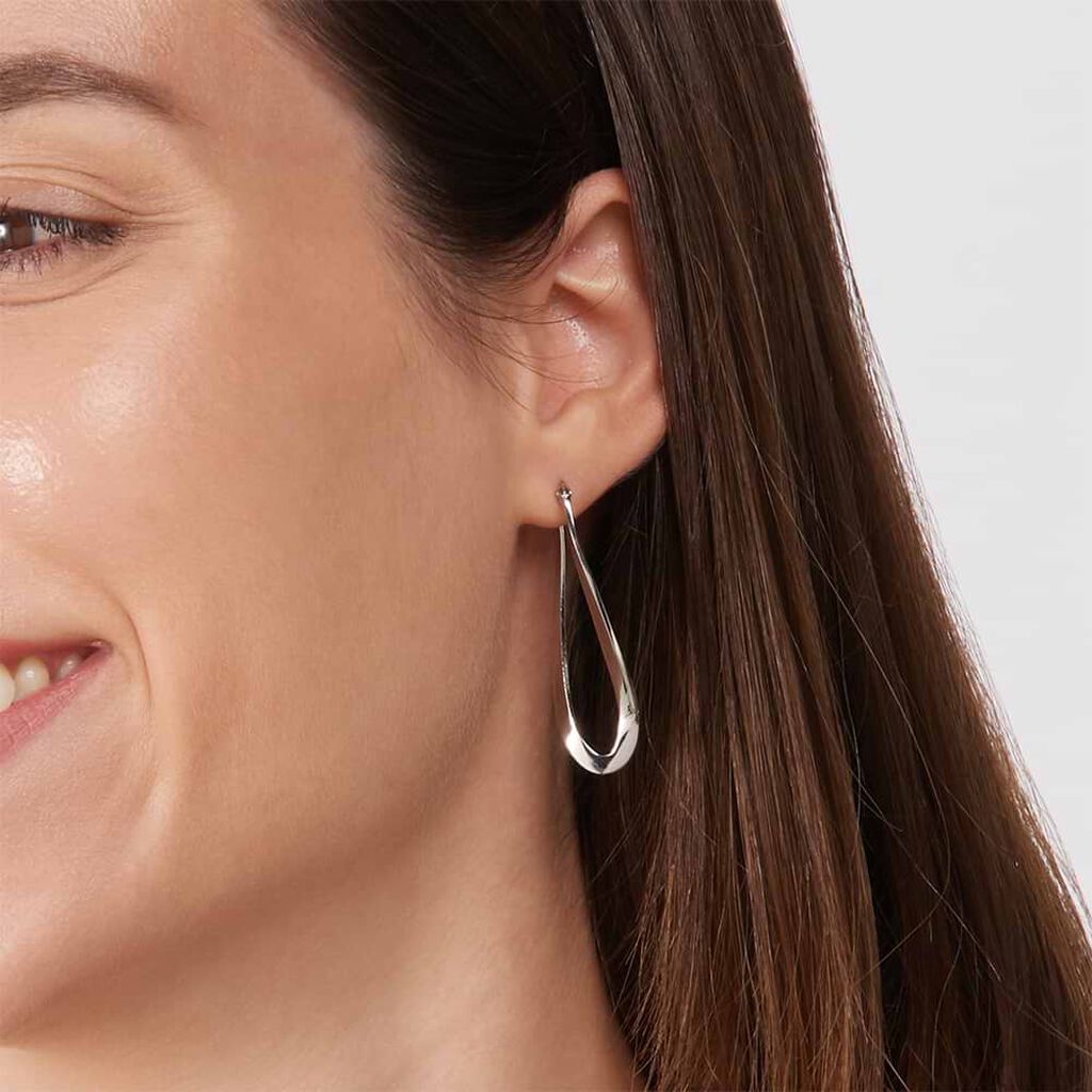 Orecchini A Cerchio Lady Code Acciaio - Orecchini a Cerchio Donna | Stroili