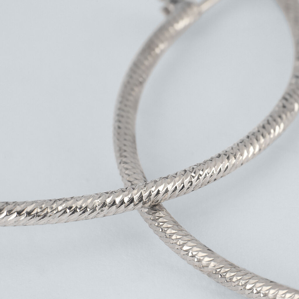 Orecchini A Cerchio Silver Collection Argento Rodiato