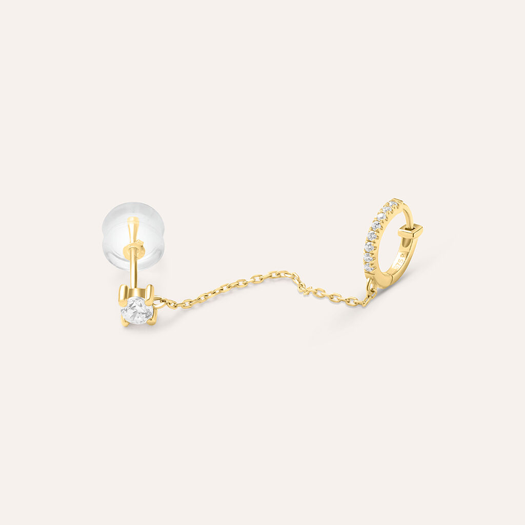 Ear Cuff Bon Ton Oro Giallo Cubic Zirconia