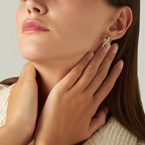 Orecchini A Cerchio Toujours Oro Giallo Cristallo - Orecchini a Cerchio Donna | Stroili