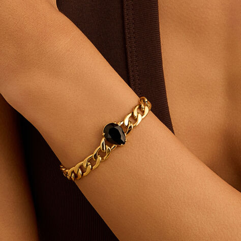 Bracciale Catena Radiance Acciaio Dorato Cristallo - Bracciali Donna | Stroili