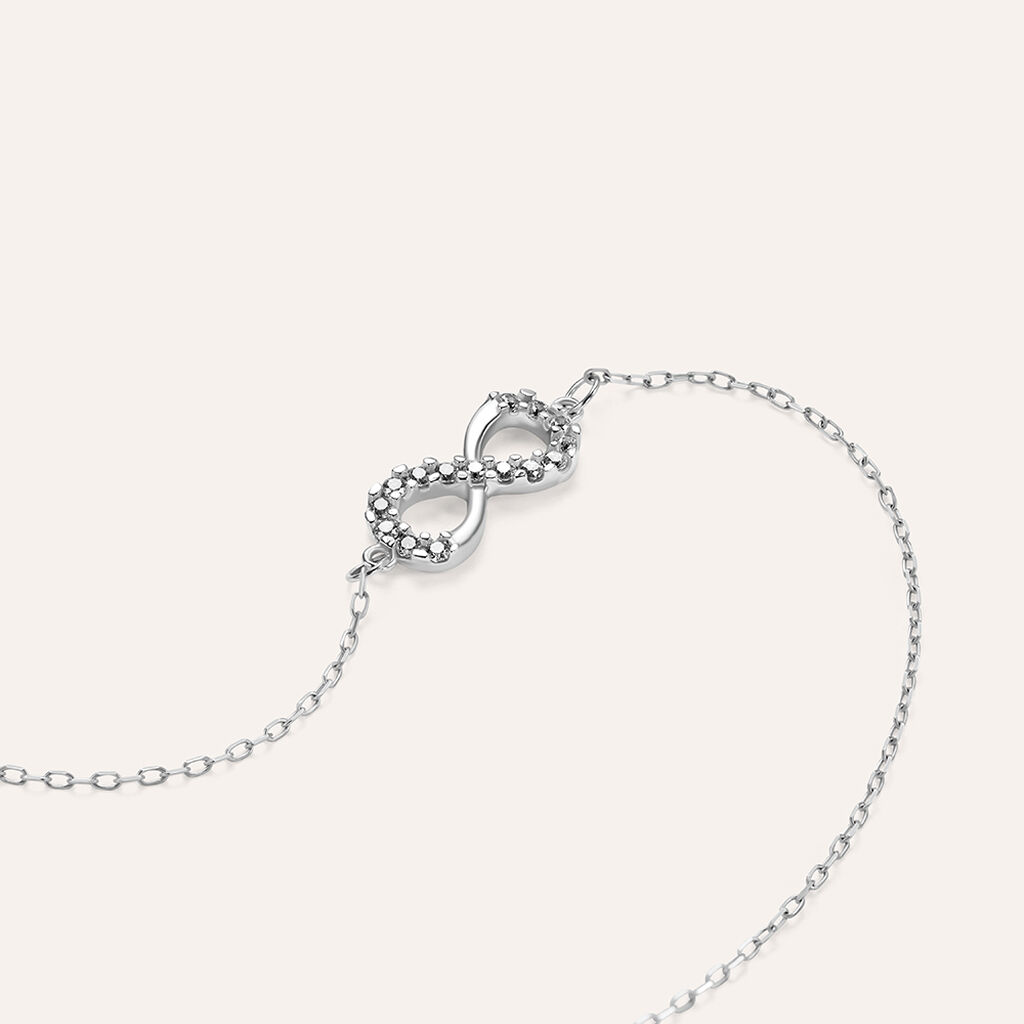 Bracciale Claire Oro Bianco Cubic Zirconia - Bracciali Amicizia Donna | Stroili