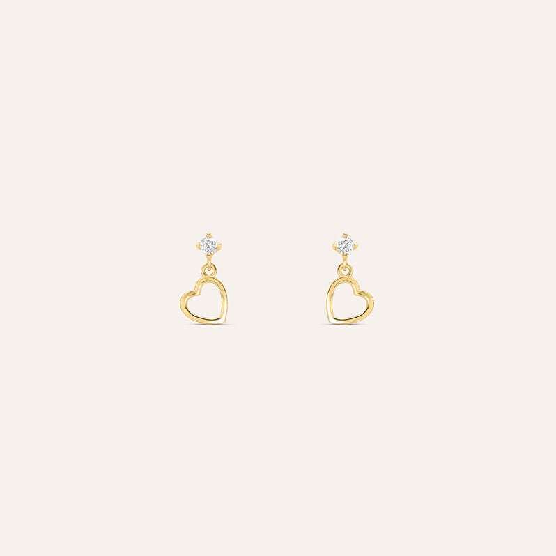 Orecchini Lobo Bon Ton Oro Giallo Cubic Zirconia - Orecchini a Lobo Donna | Stroili