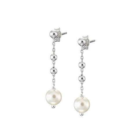 Orecchini Pendenti Silver Pearls Argento Rodiato Perla sintentica - Orecchini Pendenti Donna | Stroili