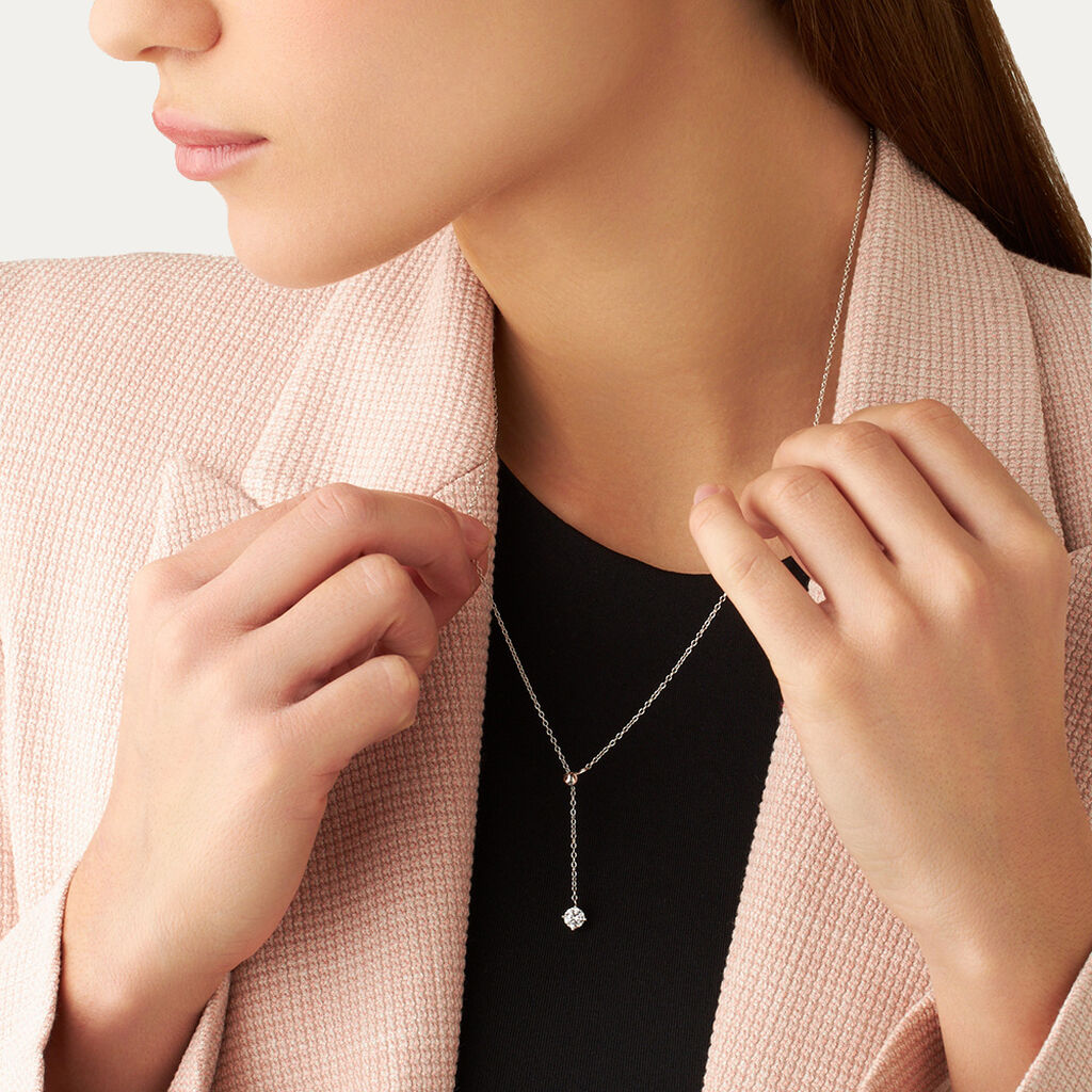 Collana Punto Luce Silver Elegance Argento Rodiato Cubic Zirconia - Collane Punto Luce Donna | Stroili