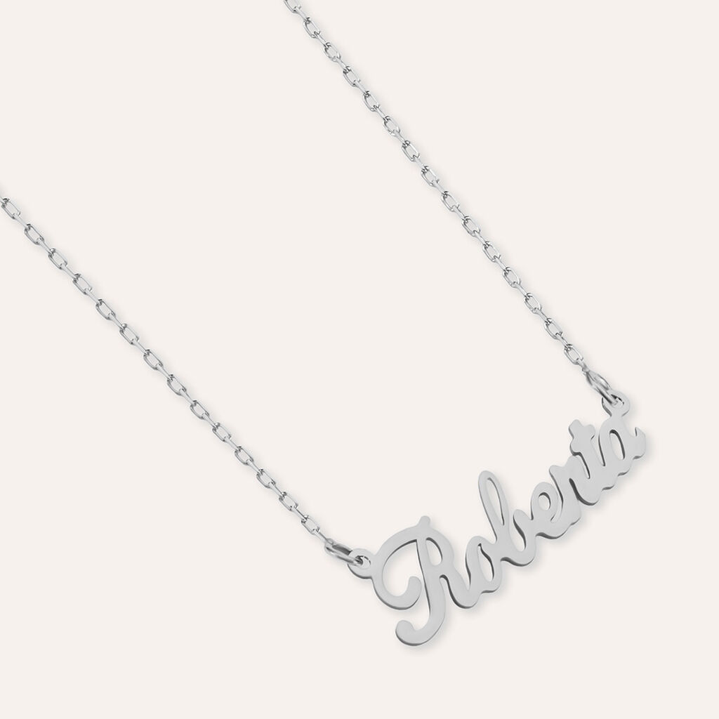 Collana Roberta Gold Names Oro Bianco