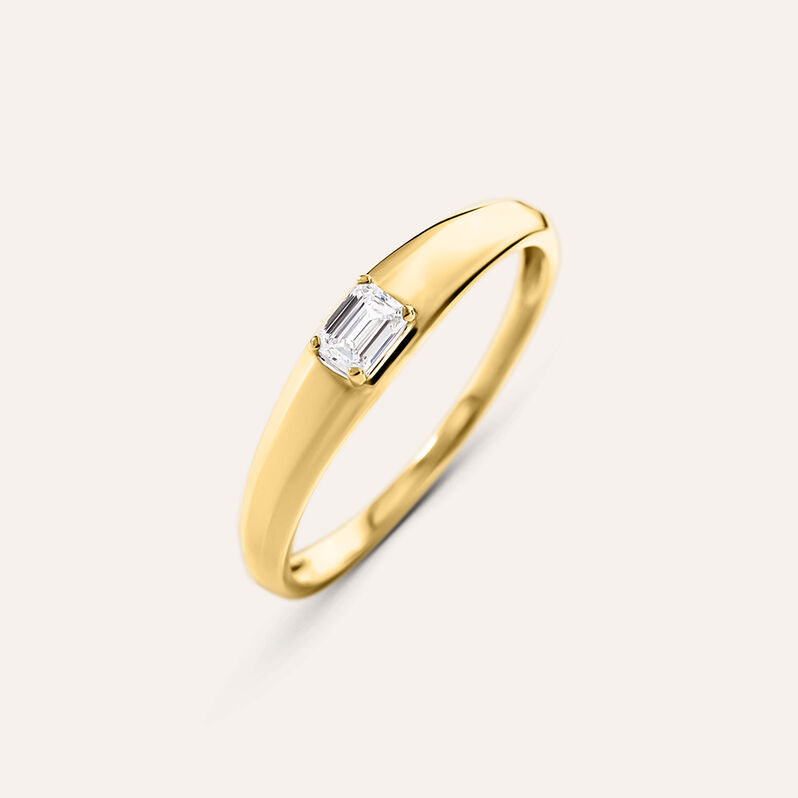 Anello Fascia Diamade Glam Oro Giallo Diamante Lab-Grown - Anelli con Pietre Donna | Stroili