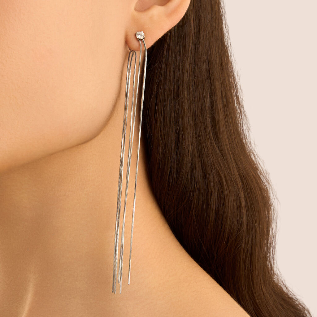 Orecchini Pendenti Moonlight Acciaio Cristallo