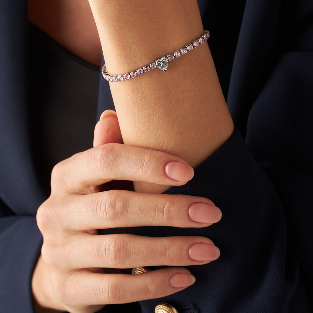 Bracciale Tennis Lady Chic Acciaio Cristallo - Bracciali Tennis Donna | Stroili