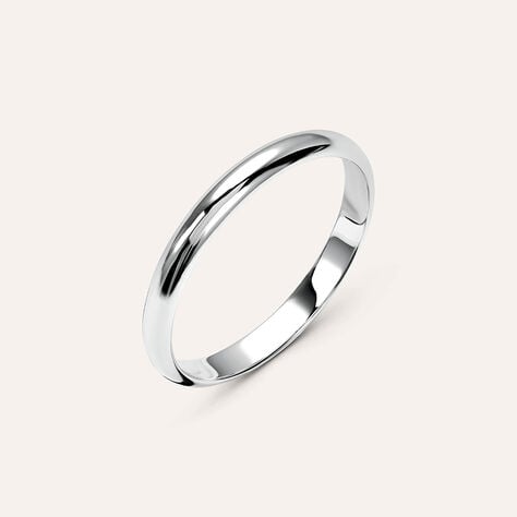 Fede Classica Leggera 2.5 mm Oro Bianco - Anelli con Incisione Unisex | Stroili