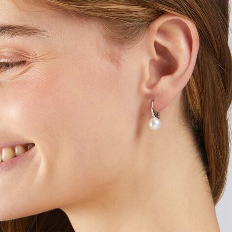Orecchini Pendenti Gabrielle Oro Bianco Perla D'Acqua Dolce - Orecchini Pendenti Donna | Stroili