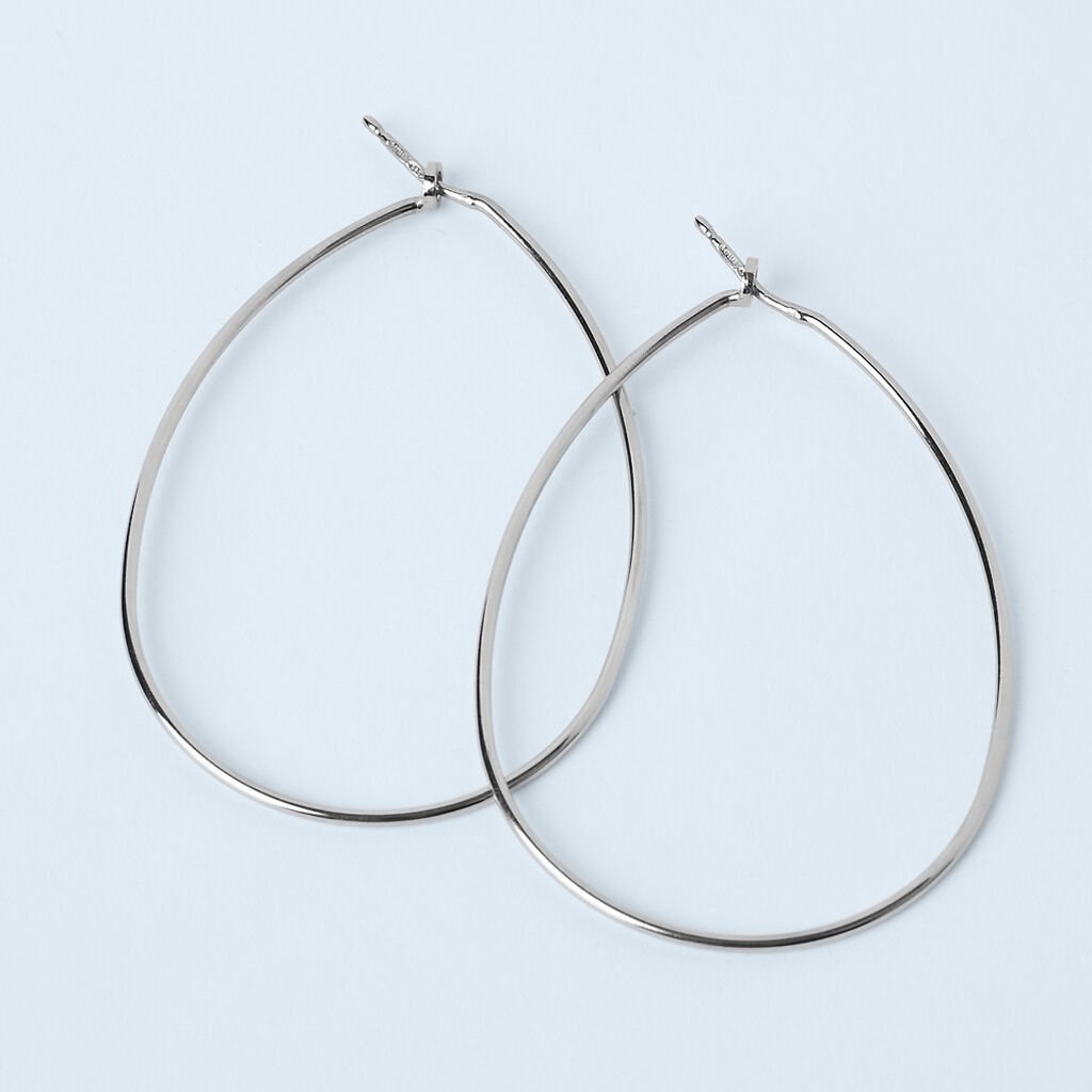 Orecchini A Cerchio Silver Collection Argento Rodiato - Orecchini a Cerchio Donna | Stroili