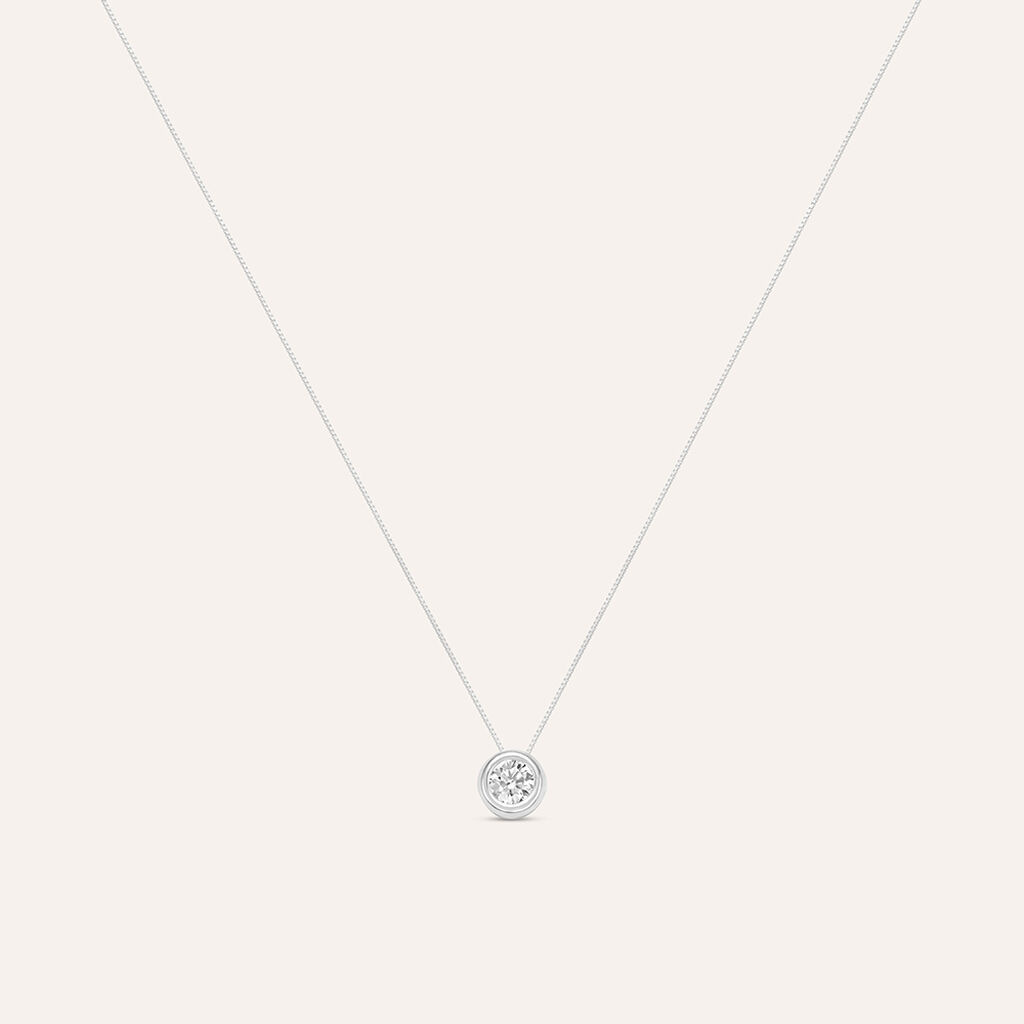 Collana Punto Luce Claire Oro Bianco Cubic Zirconia