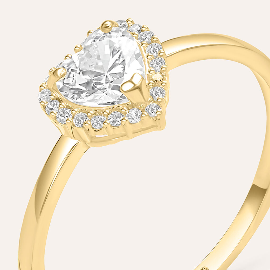 Anello Solitario Claire Oro Giallo Cubic Zirconia