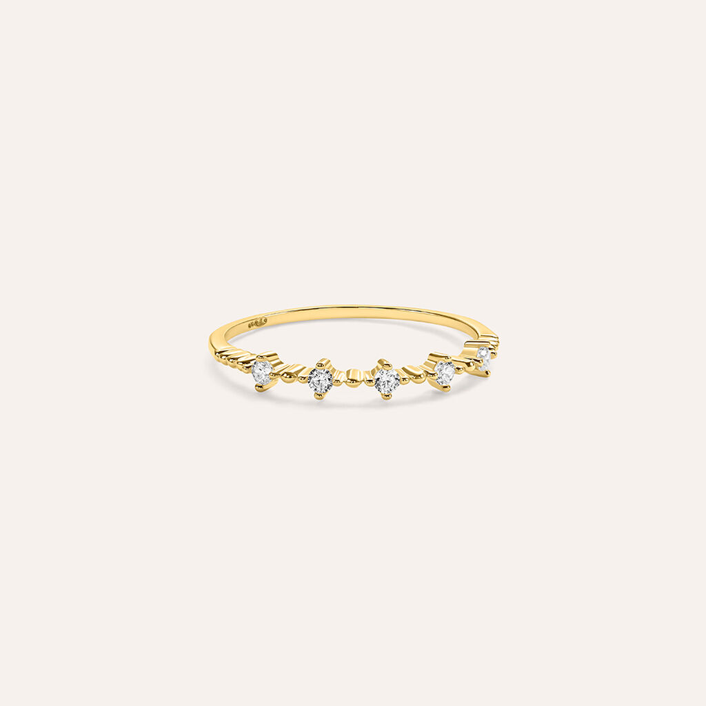 Anello Fantasia Claire Oro Giallo Cubic Zirconia