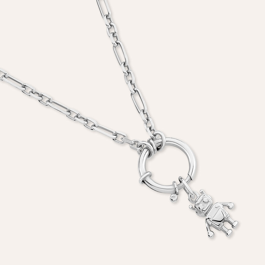 Pendente Robot Love Beats Argento Rodiato