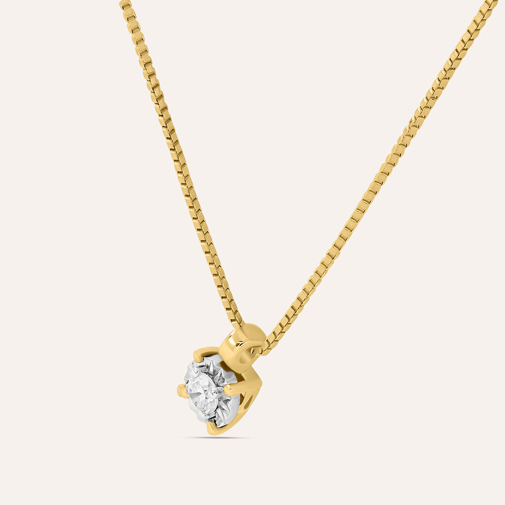 Collana Punto Luce Diamotion Oro Giallo Diamante - Collane Punto Luce Donna | Stroili