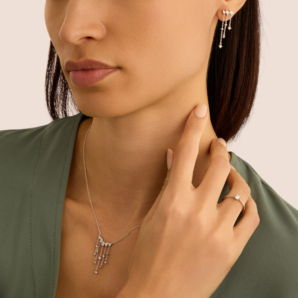 Anello Solitario Silver Elegance Argento Rodiato Cubic Zirconia